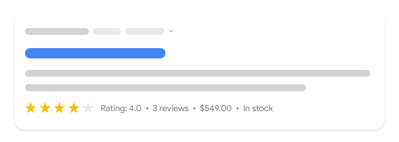 product structured data